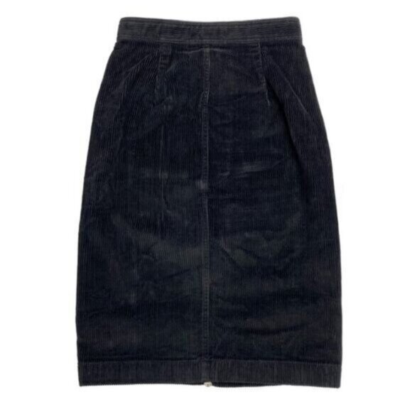 Aritzia Wilfred Free Ellie Corduroy Zip Pencil Skirt 0 Black - Picture 5 of 5